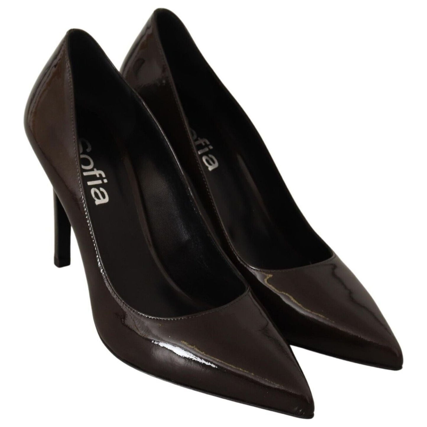 Sofia Elegant Brown Leather Heels Pumps WOMAN PUMPS Sofia