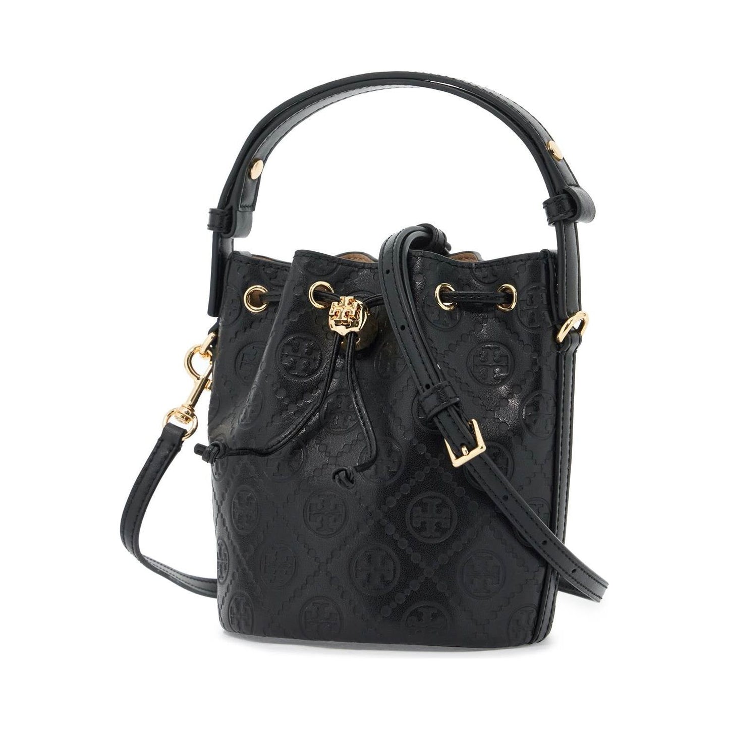 Tory Burch mini t monogram leather bucket bag Shopper Tory Burch