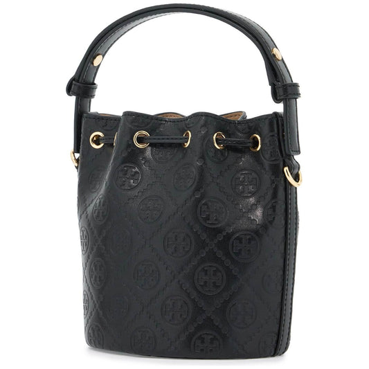 Tory Burch mini t monogram leather bucket bag Shopper Tory Burch