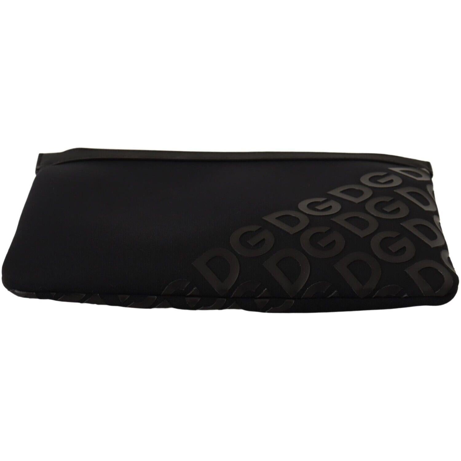 Dolce & Gabbana Sleek Black Monogram Neoprene Fanny Pack