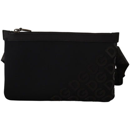 Dolce & Gabbana Sleek Black Monogram Neoprene Fanny Pack Dolce & Gabbana