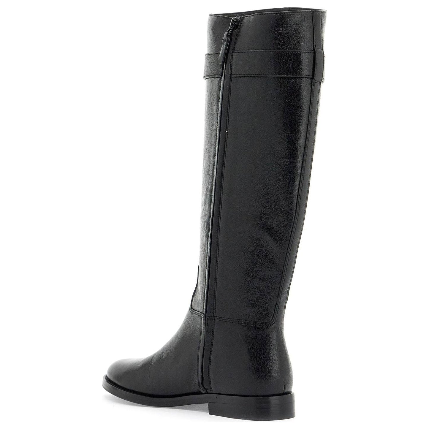 Tory Burch t lock riding boot in textured leather Boots Tory Burch