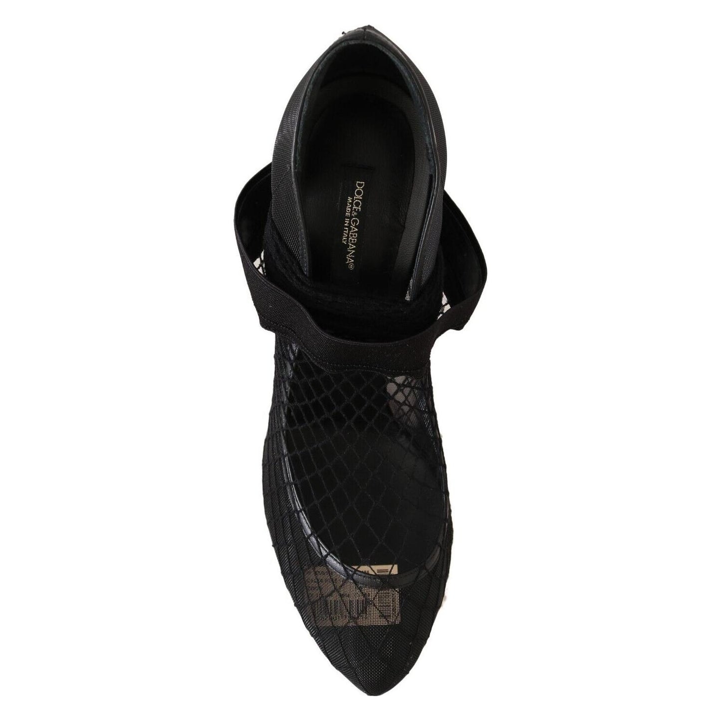 Dolce & Gabbana Elegant Netted Sock Pumps in Timeless Black WOMAN PUMPS Dolce & Gabbana