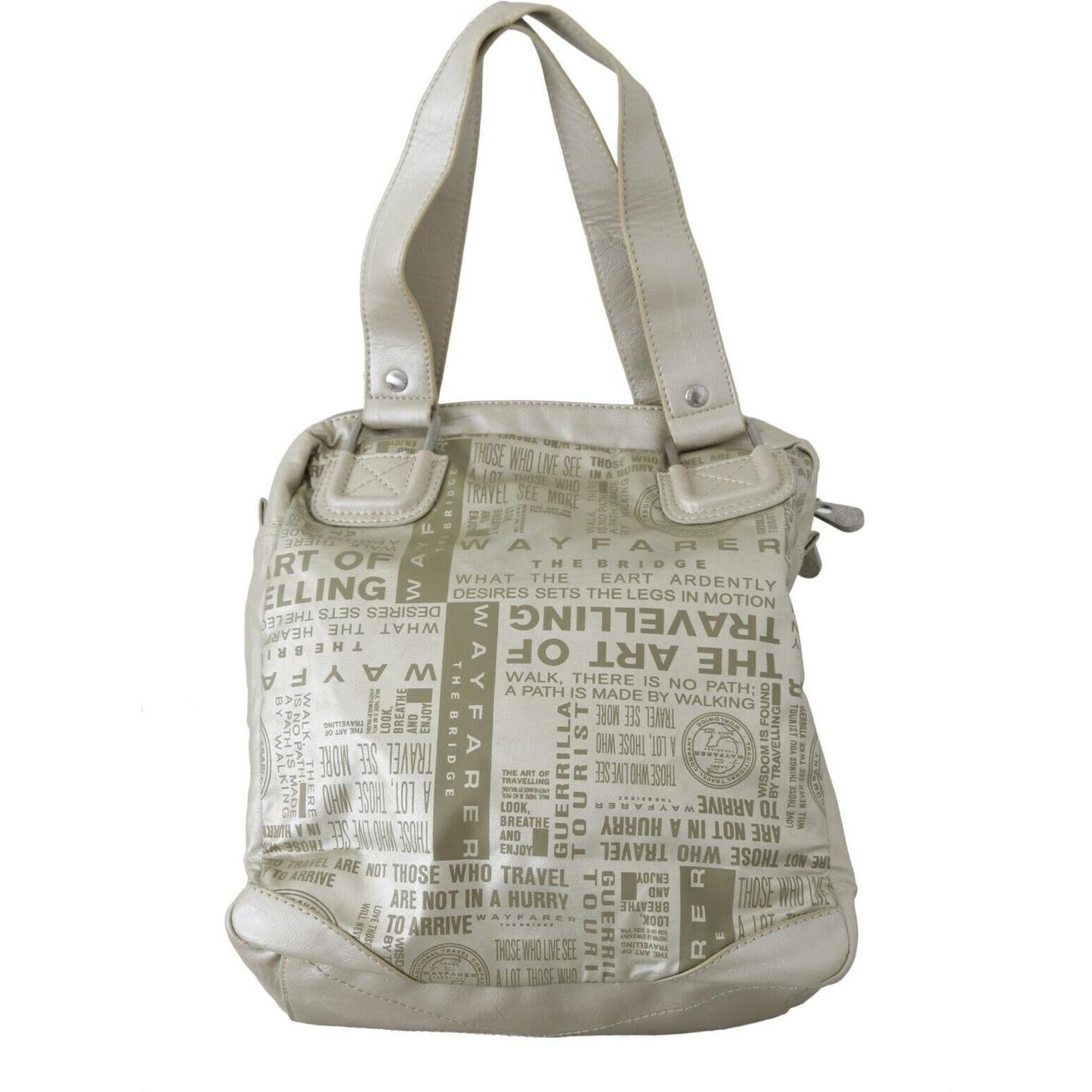 WAYFARER Chic White Fabric Shoulder Bag WOMAN TOTES WAYFARER