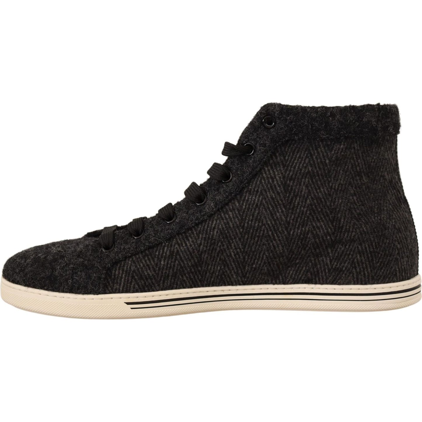 Dolce & Gabbana Elegant High Top Cotton/Wool Sneakers MAN SNEAKERS Dolce & Gabbana