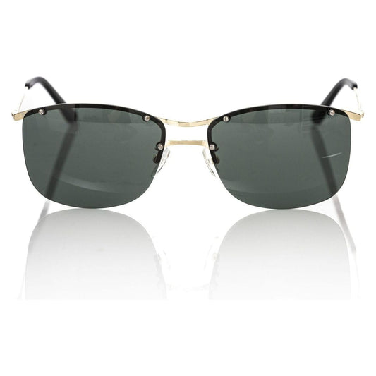 Frankie Morello Black Metallic Men Sunglass Frankie Morello