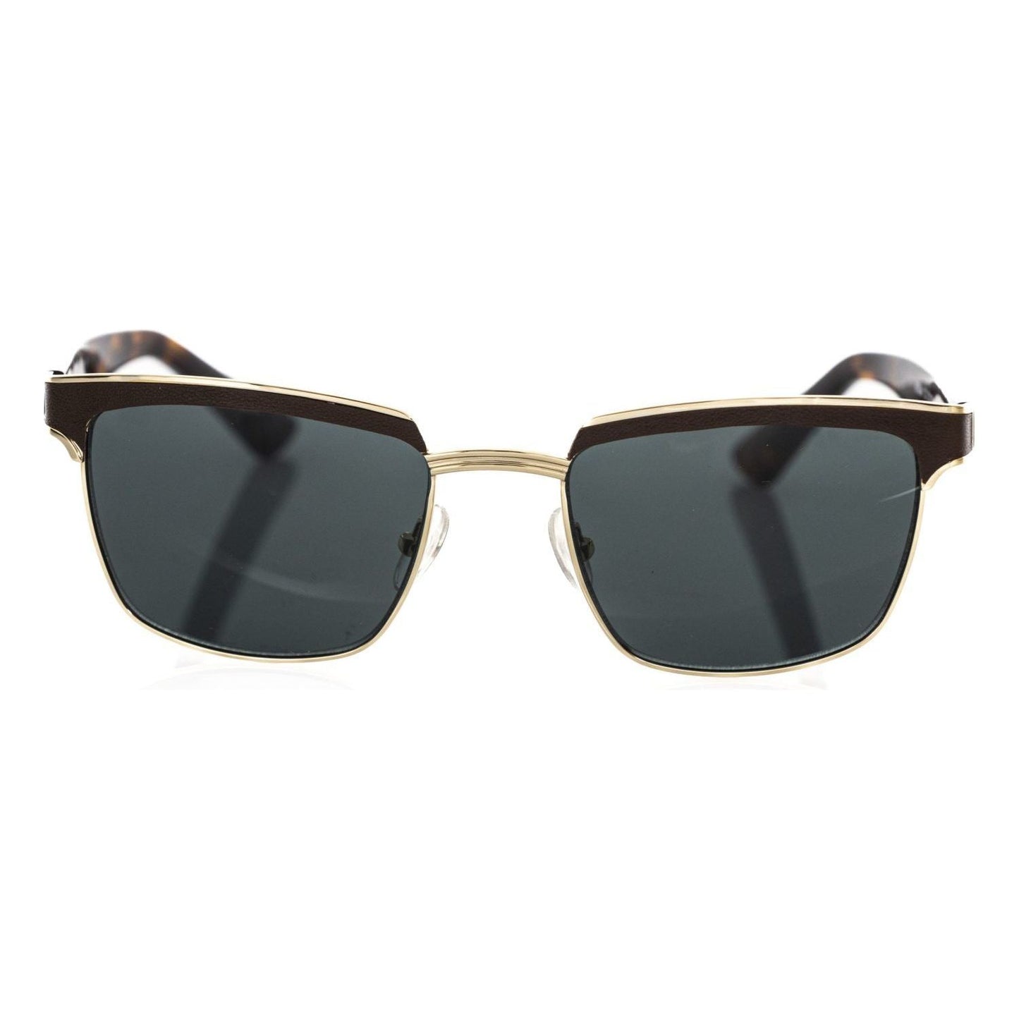 Frankie Morello Brown Metallic Fibre Men Sunglass Frankie Morello