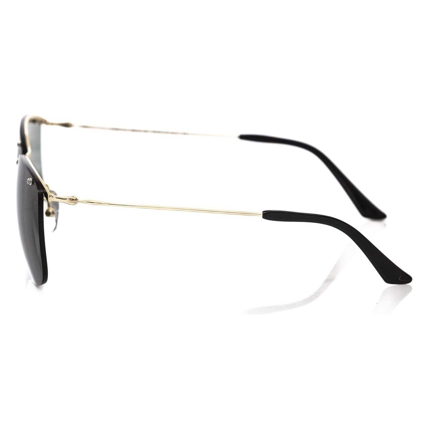 Frankie Morello Black Metallic Men Sunglass Frankie Morello