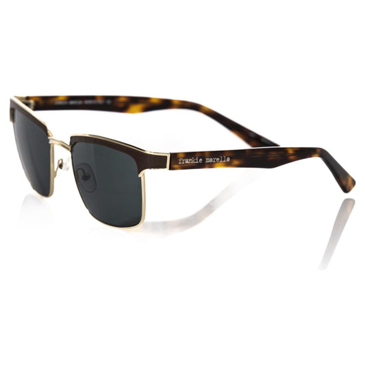 Frankie Morello Brown Metallic Fibre Men Sunglass Frankie Morello