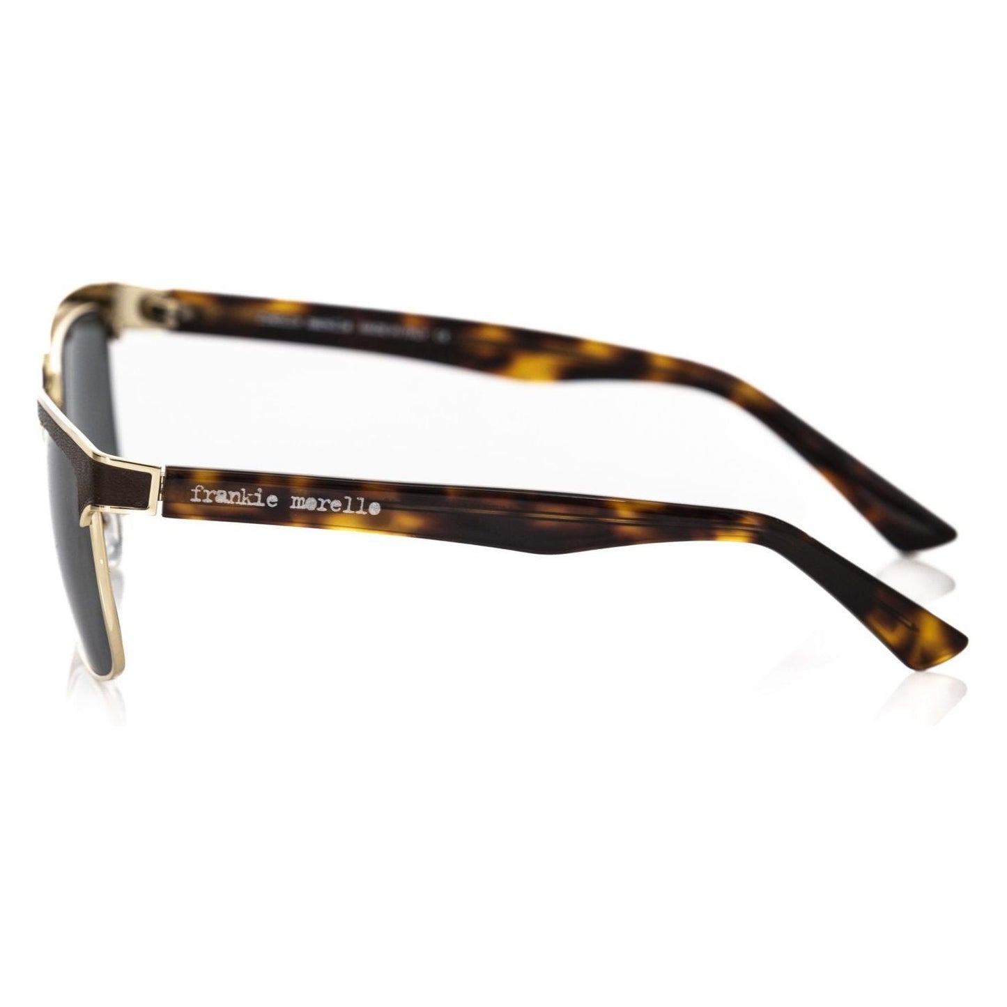 Frankie Morello Brown Metallic Fibre Men Sunglass Frankie Morello