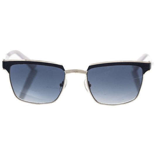 Frankie Morello Black Metallic Fiber Men Sunglass Frankie Morello