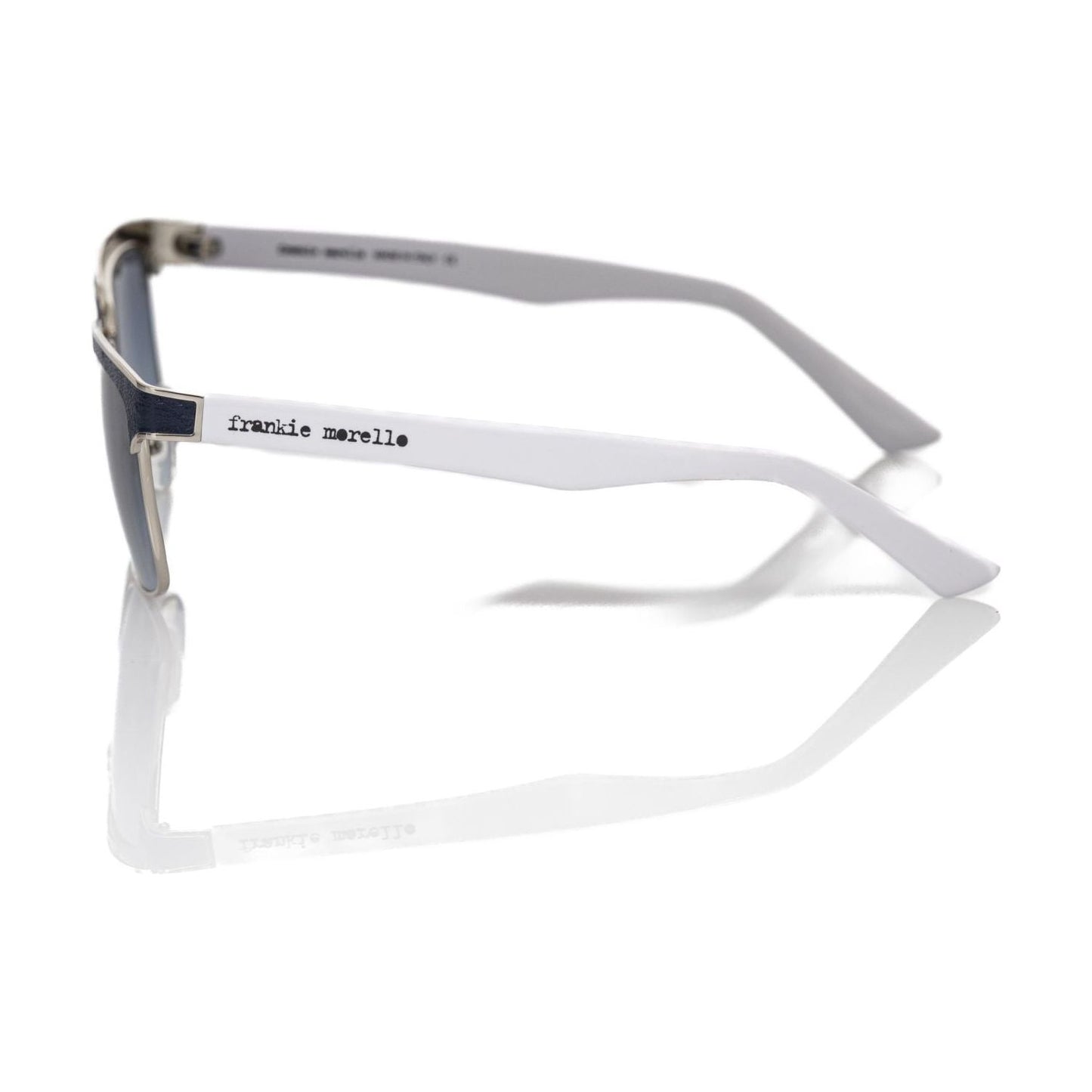 Frankie Morello Black Metallic Fiber Men Sunglass Frankie Morello