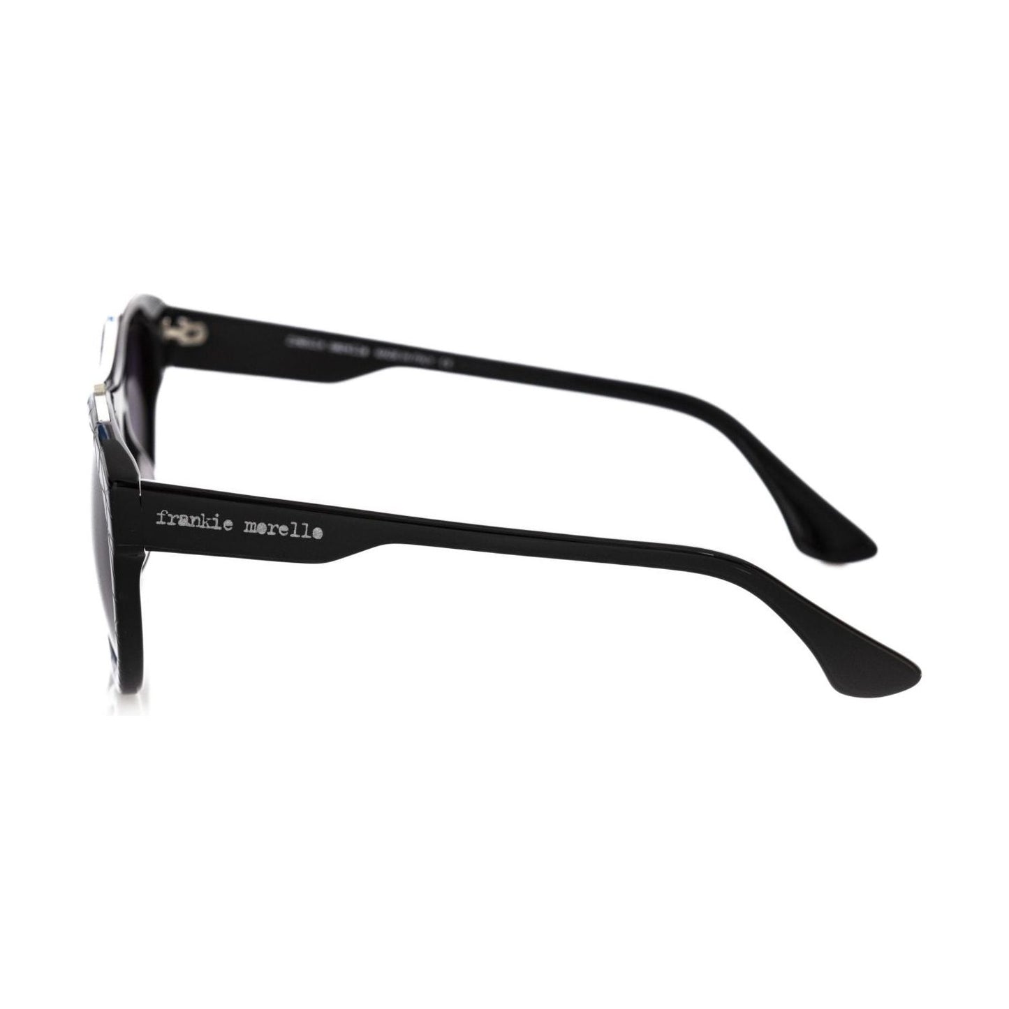 Frankie Morello Black Acetate Men Sunglass Frankie Morello