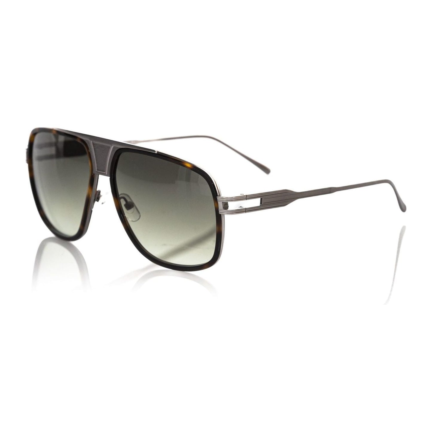 Frankie Morello Brown Metallic Men Sunglasses Frankie Morello