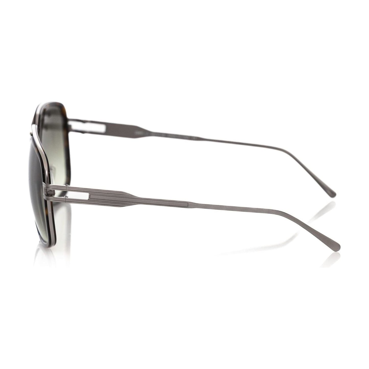 Frankie Morello Brown Metallic Men Sunglasses Frankie Morello