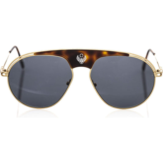 Frankie Morello Brown Metallic Fiber Men Sunglass Frankie Morello