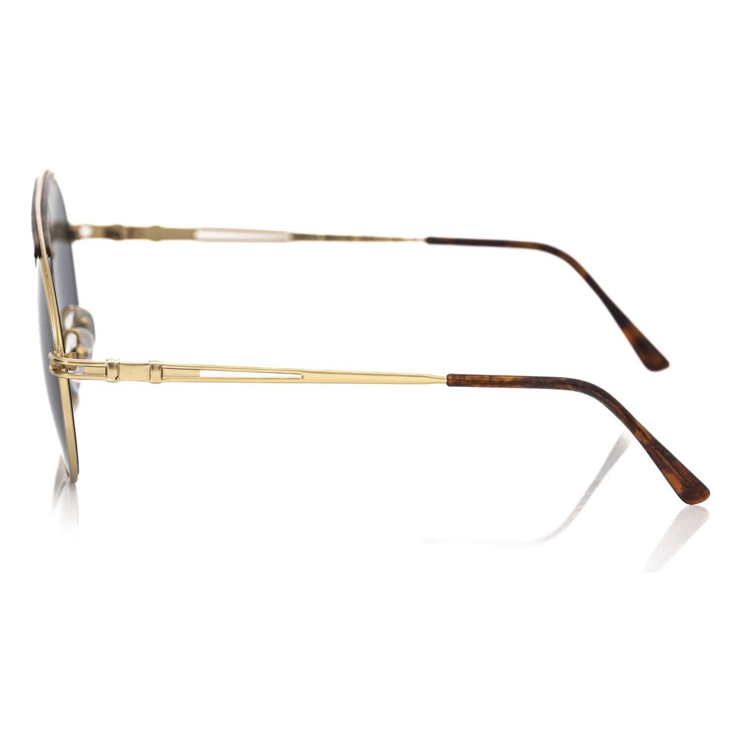 Frankie Morello Brown Metallic Fiber Men Sunglass Frankie Morello