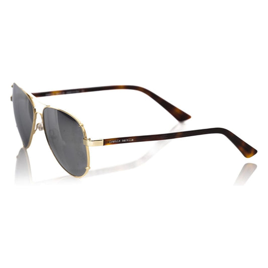 Frankie Morello Gold Metallic Men Sunglass Frankie Morello