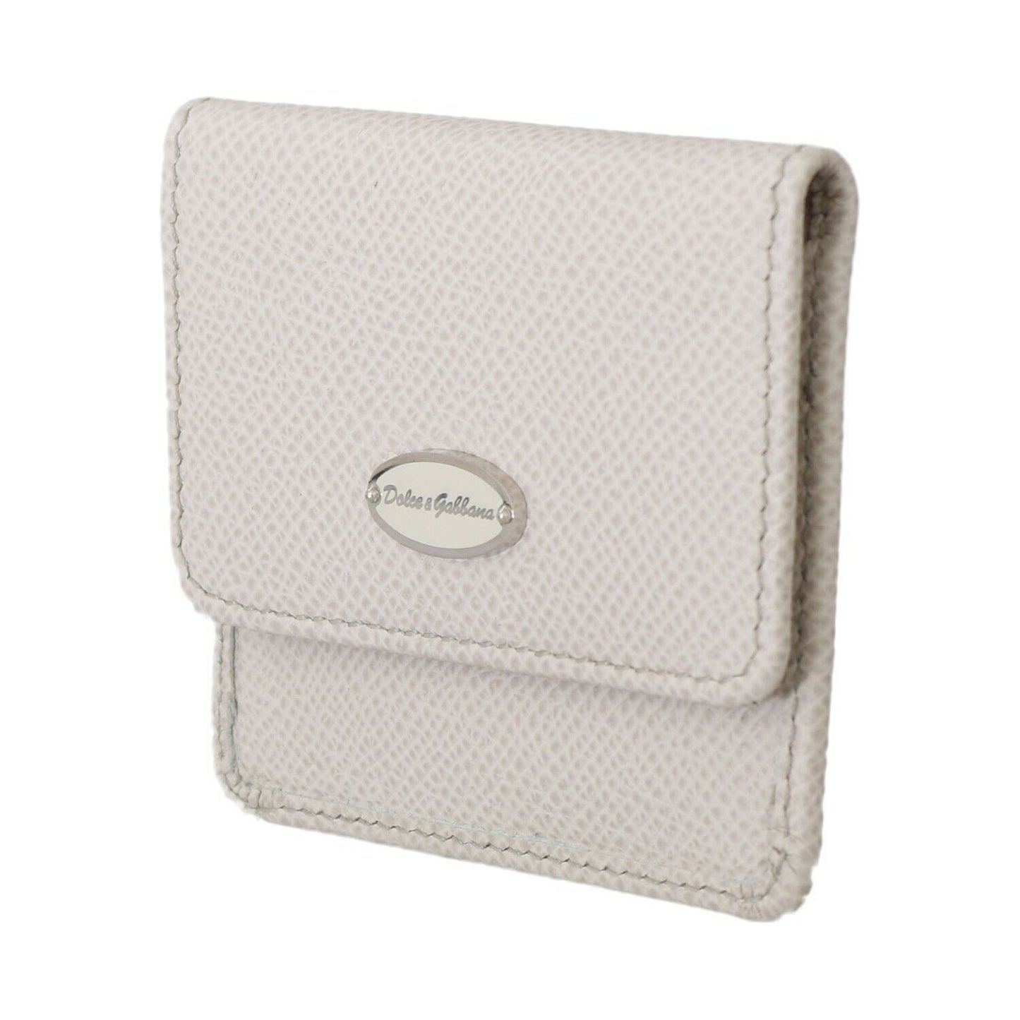 Dolce & Gabbana Chic White Leather Condom Case Wallet Dolce & Gabbana