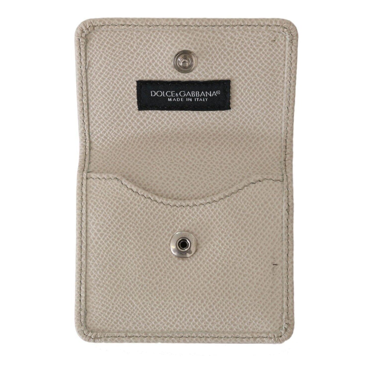 Dolce & Gabbana Chic White Leather Condom Case Wallet Dolce & Gabbana