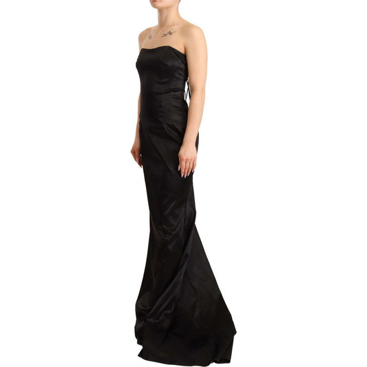 Dolce & Gabbana Elegant Black Strapless Mermaid Dress Dolce & Gabbana