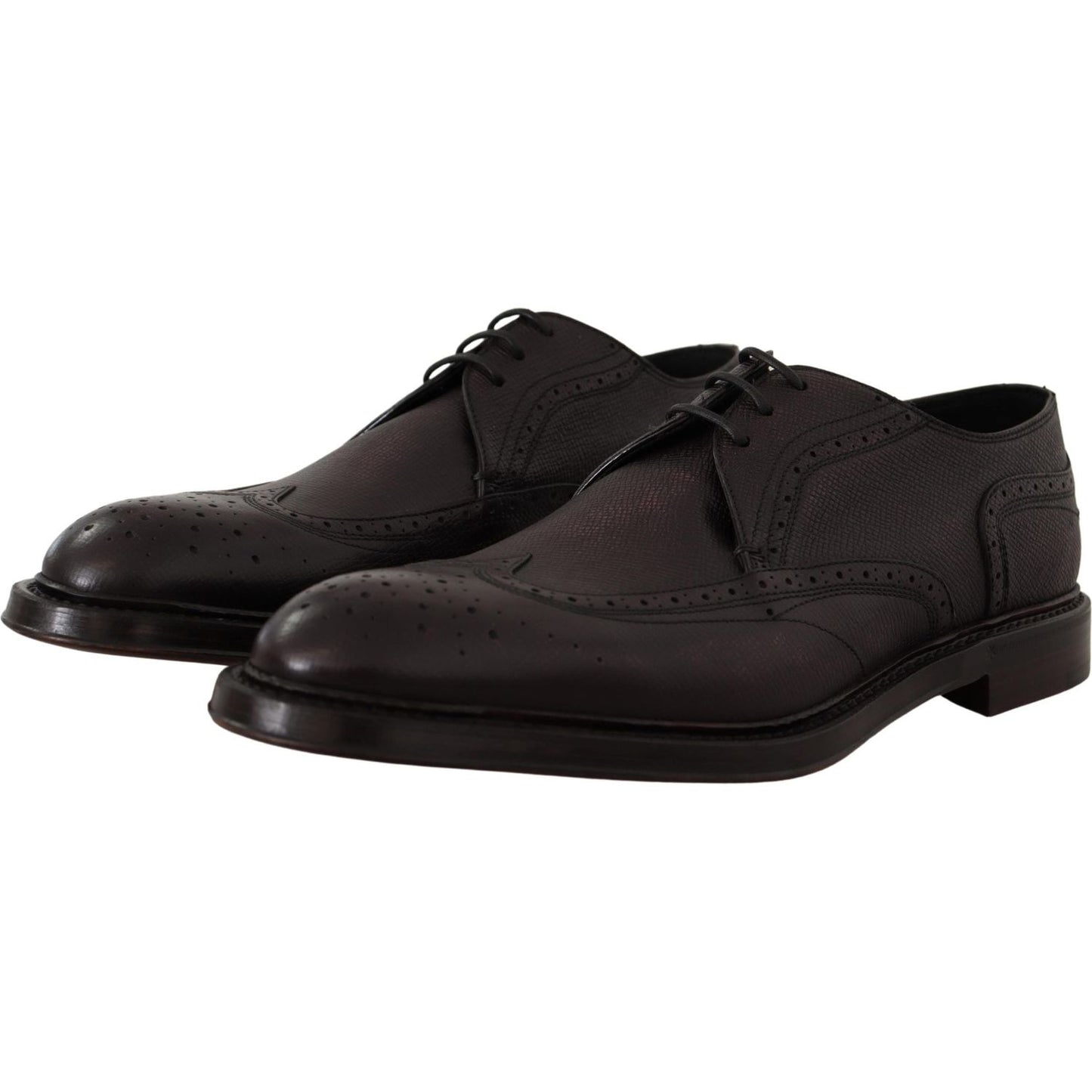 Dolce & Gabbana Elegant Purple Wingtip Men's Formal Shoes Dolce & Gabbana