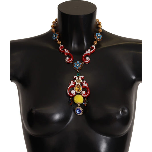 Dolce & Gabbana Multicolor Crystal Statement Necklace Necklace Dolce & Gabbana