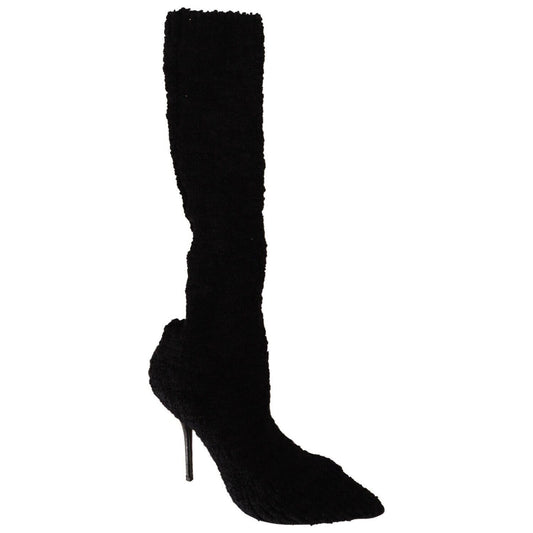 Dolce & Gabbana Chic Black Stretch Sock Boots Dolce & Gabbana