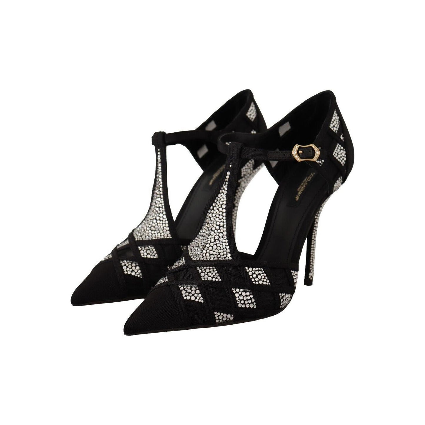 Dolce & Gabbana Elegant Crystal-Embellished Suede Pumps Dolce & Gabbana