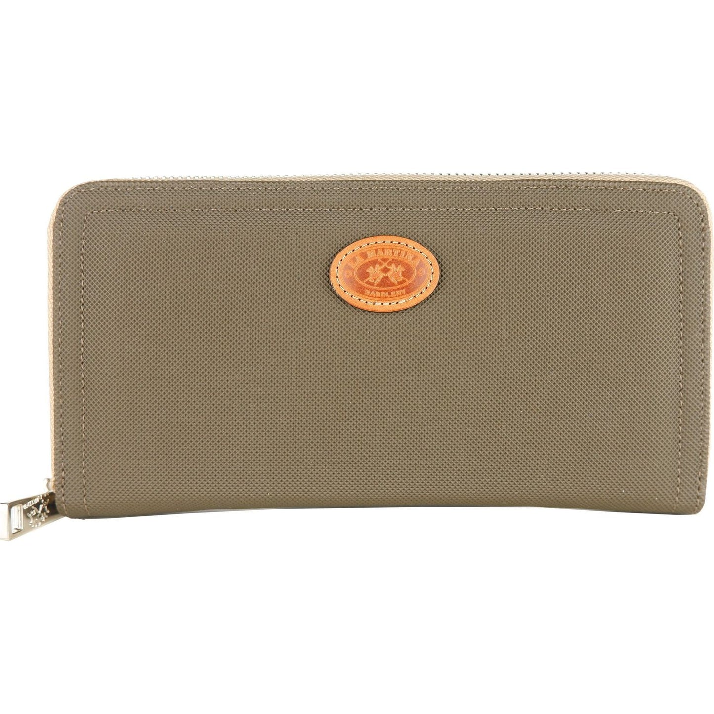 La Martina Chic Kaky Green Wallet with Leather Accents La Martina