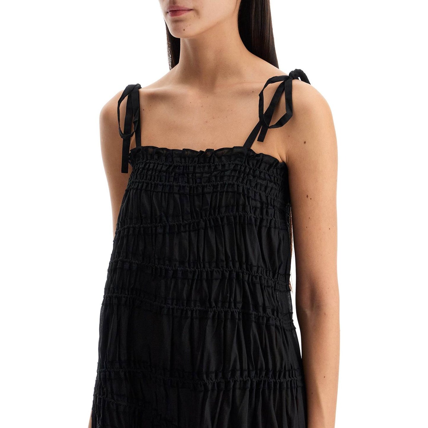 Tory Burch midi smock point dress in cotton voile Dresses Tory Burch