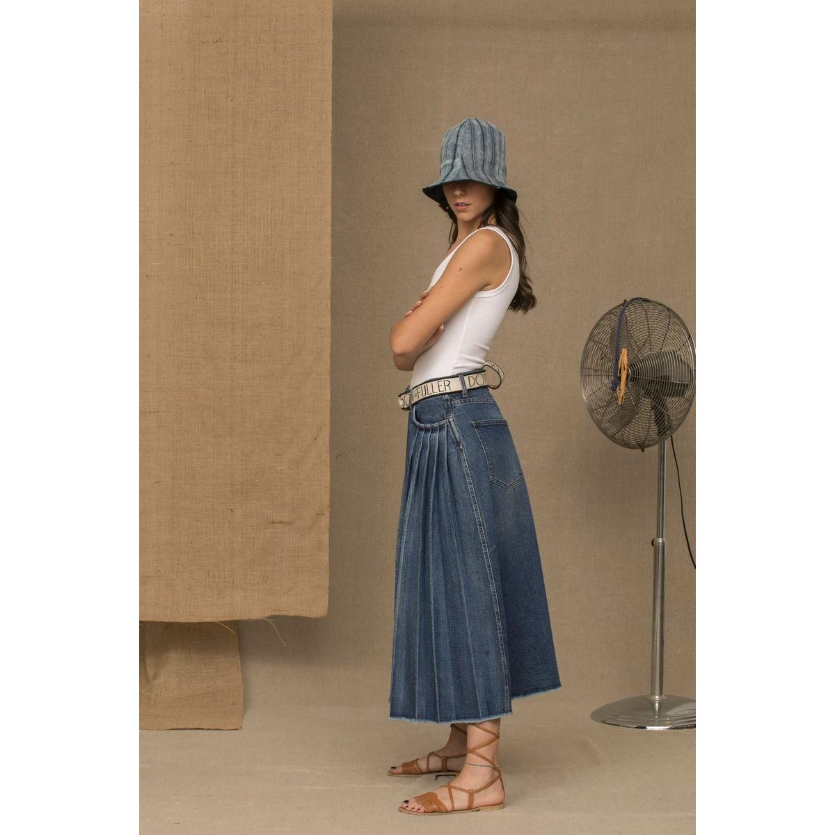 Don The Fuller Blue Cotton Women Skirt Jeans & Pants Don The Fuller