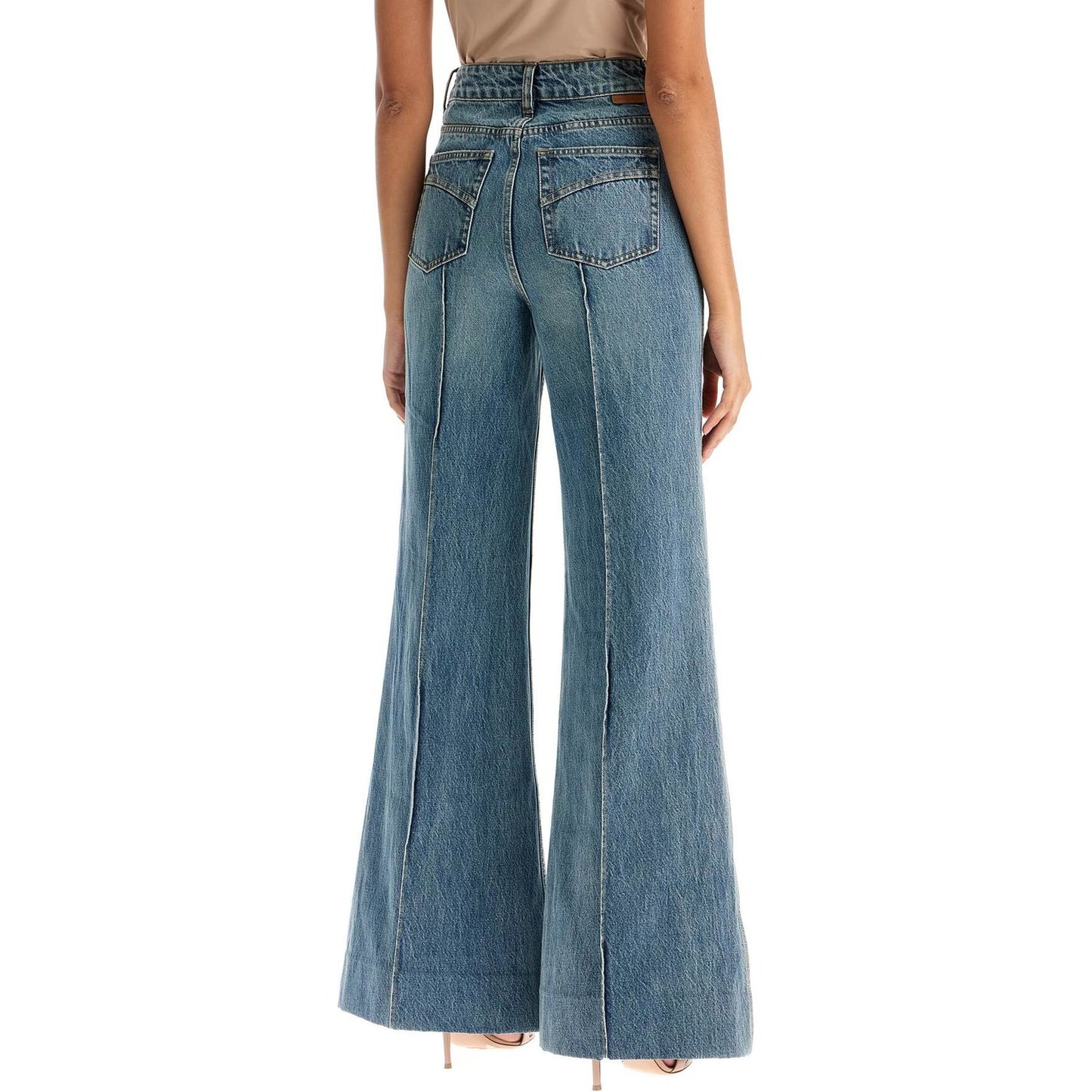 Zimmermann wide leg jeans illustration design product Jeans Zimmermann