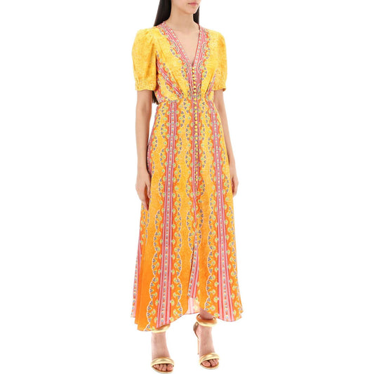 Saloni long silk dress lea in eight Dresses Saloni