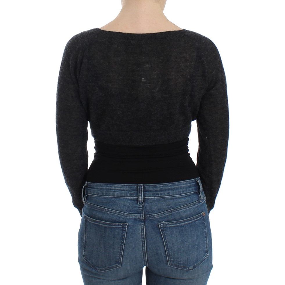 Ermanno Scervino Chic Cropped Alpaca Wool Sweater Ermanno Scervino