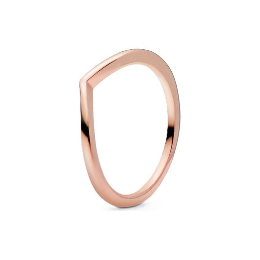 PANDORA JEWELS Mod. WISHBONE 14K ROSE GOLD-PLATED - RING - Size 50 DESIGNER FASHION JEWELLERY PANDORA