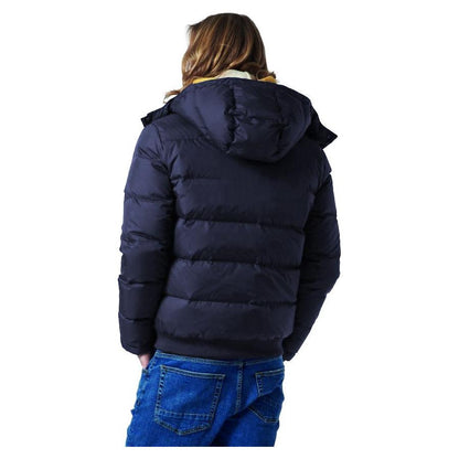 La Martina Elegant Sports Jacket with Hood in Navy Blue La Martina