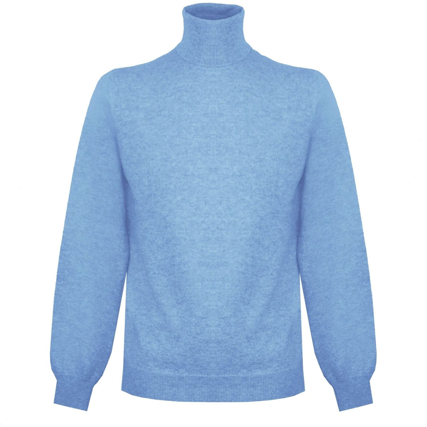 Malo Elegant Ice Blue Cashmere High Collar Sweater Malo