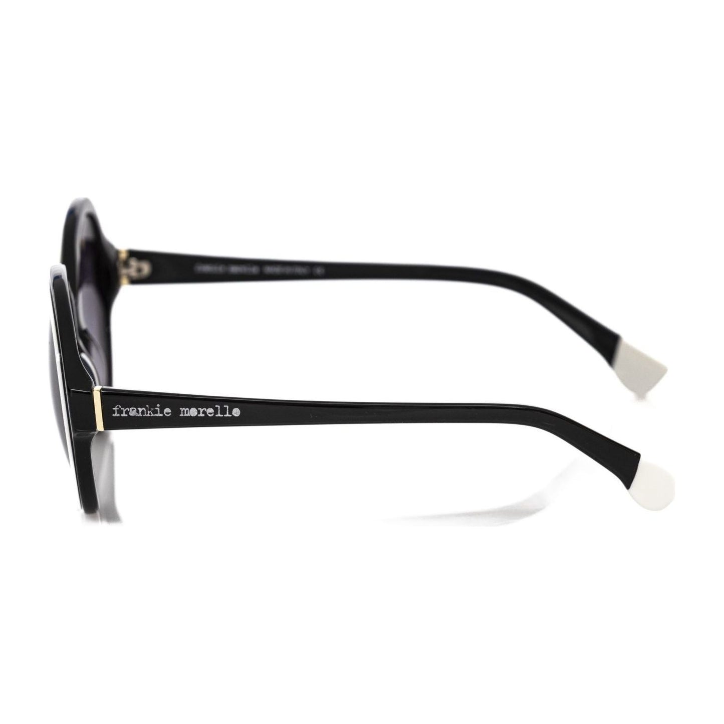 Frankie Morello Black Acetate Women Sunglass Frankie Morello