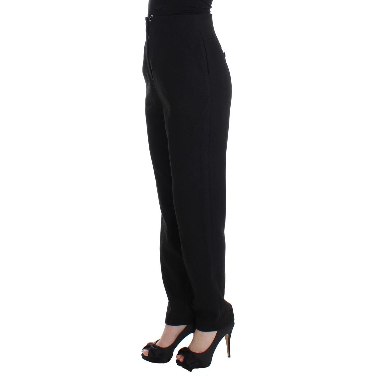 KAALE SUKTAE Elegant High-Waist Black Pants Jeans & Pants KAALE SUKTAE