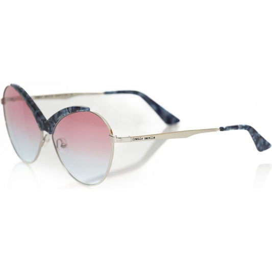 Frankie Morello Blue Metallic Fiber Women Sunglass Frankie Morello