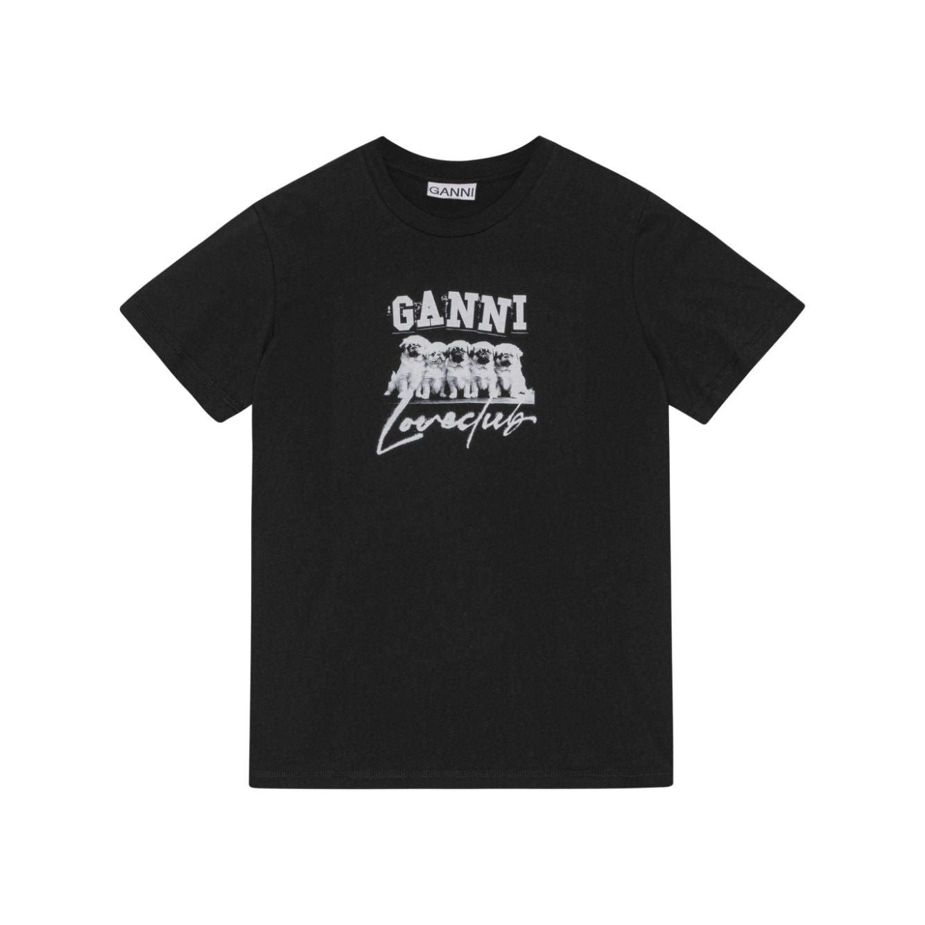 GANNI T-shirts and Polos Black Topwear Ganni