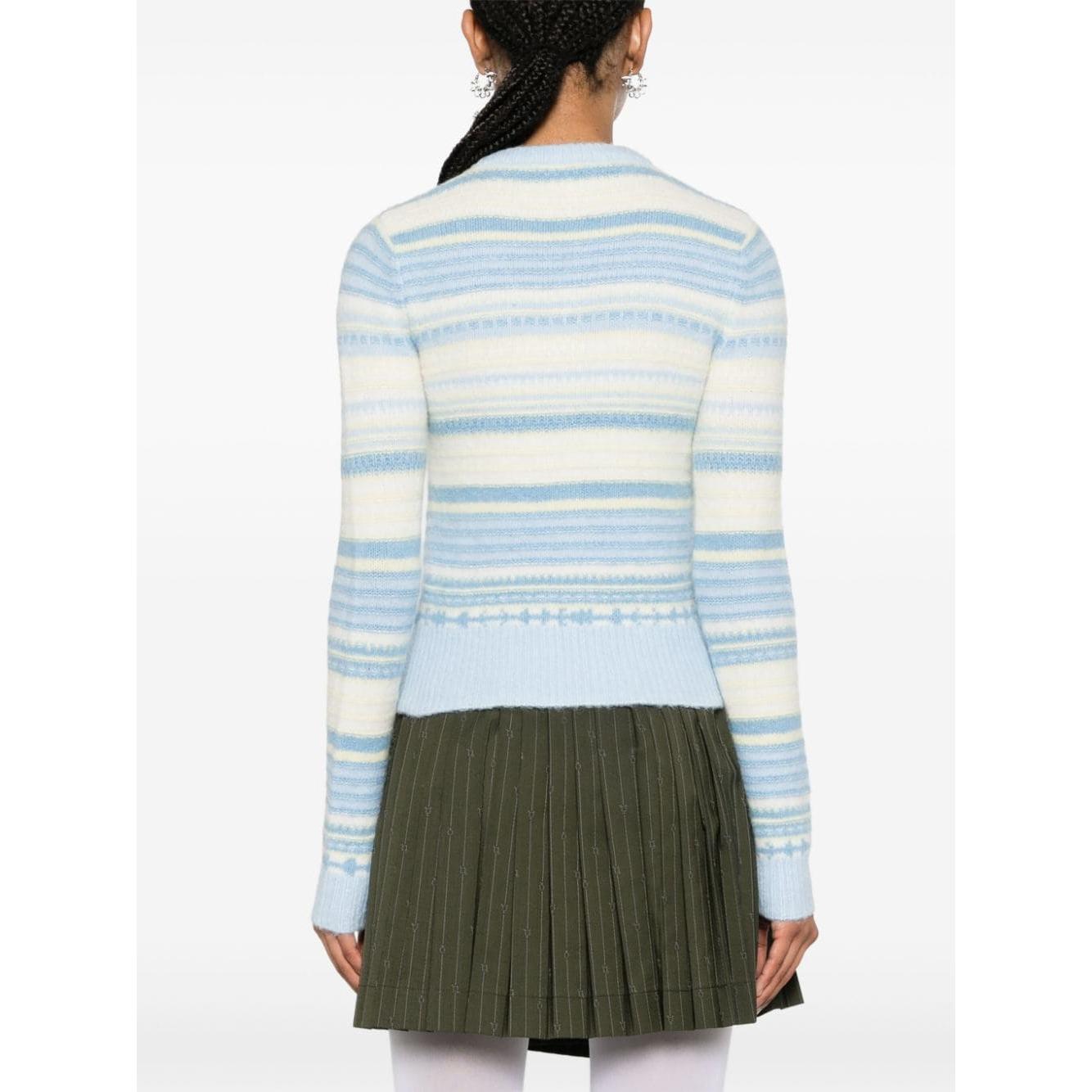 GANNI Sweaters Clear Blue Topwear Ganni