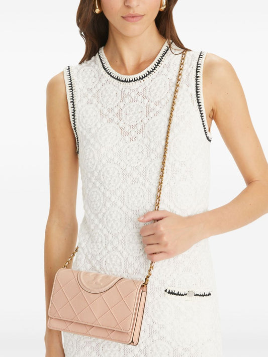 Tory Burch blush pink leather diamond pattern Crossbody Bag Clutches Tory Burch