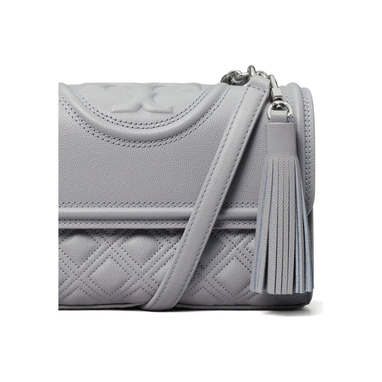 Tory Burch medium grey leather diamond quilting Bags Shoulder Tory Burch