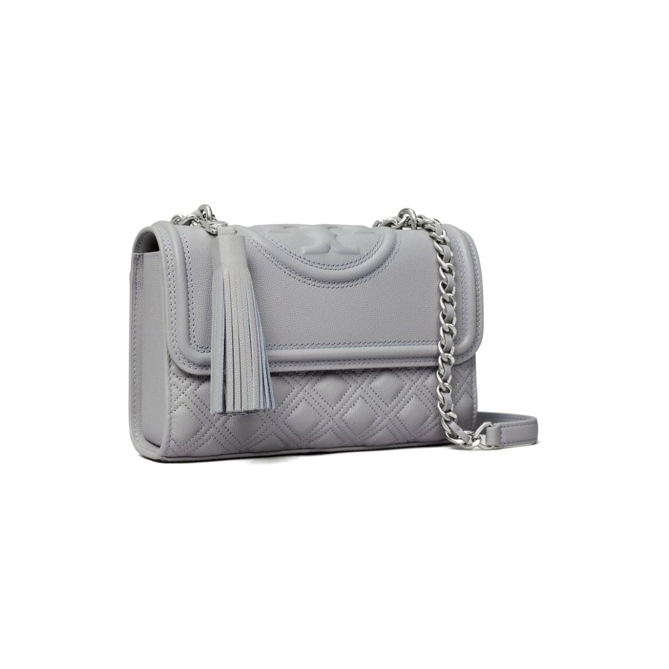 Tory Burch medium grey leather diamond quilting Bags Shoulder Tory Burch