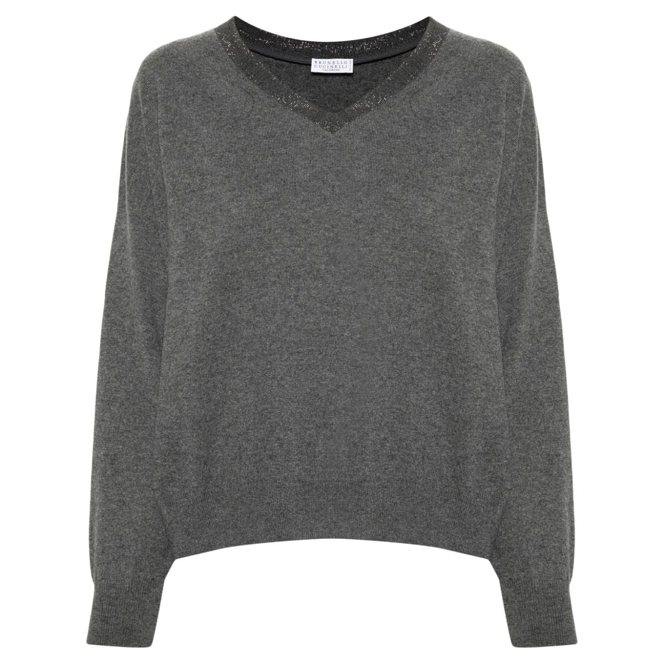 Brunello Cucinelli Sweaters Grey Topwear Brunello Cucinelli