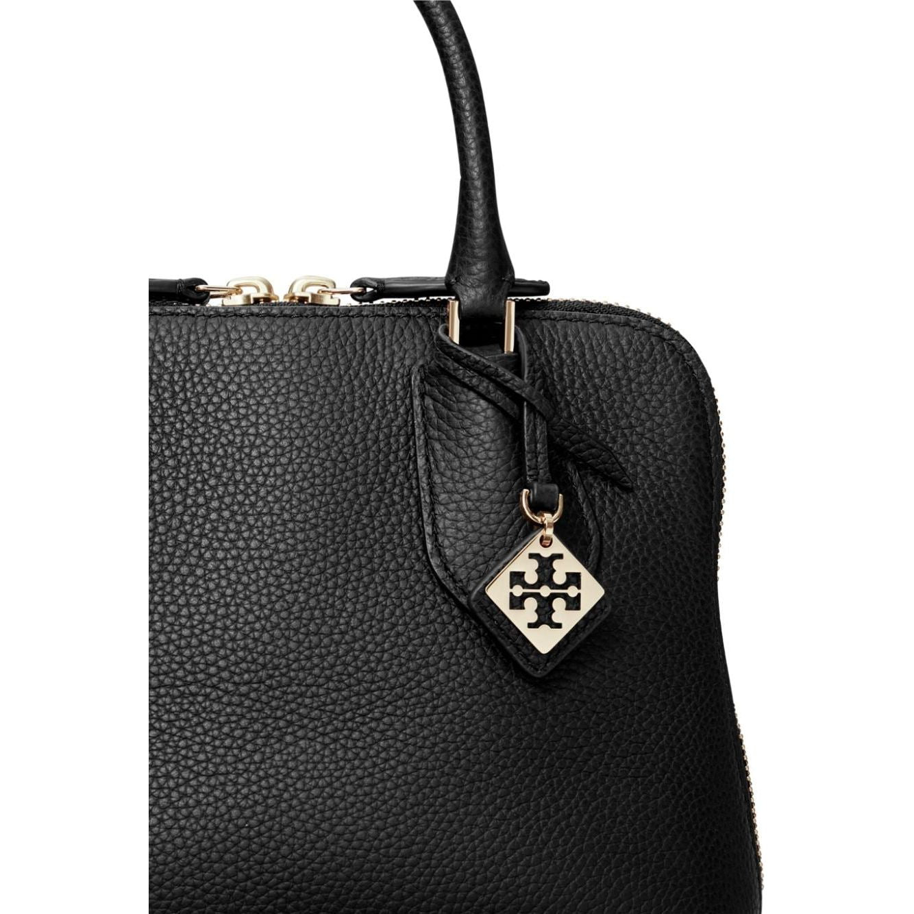 Tory Burch black leather grained Bag Handbag Tory Burch