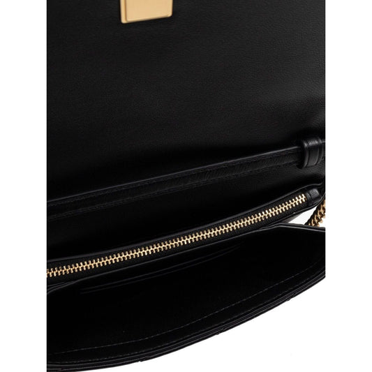 Tory Burch black sheepskin chevron quilting Bag Clutches Tory Burch