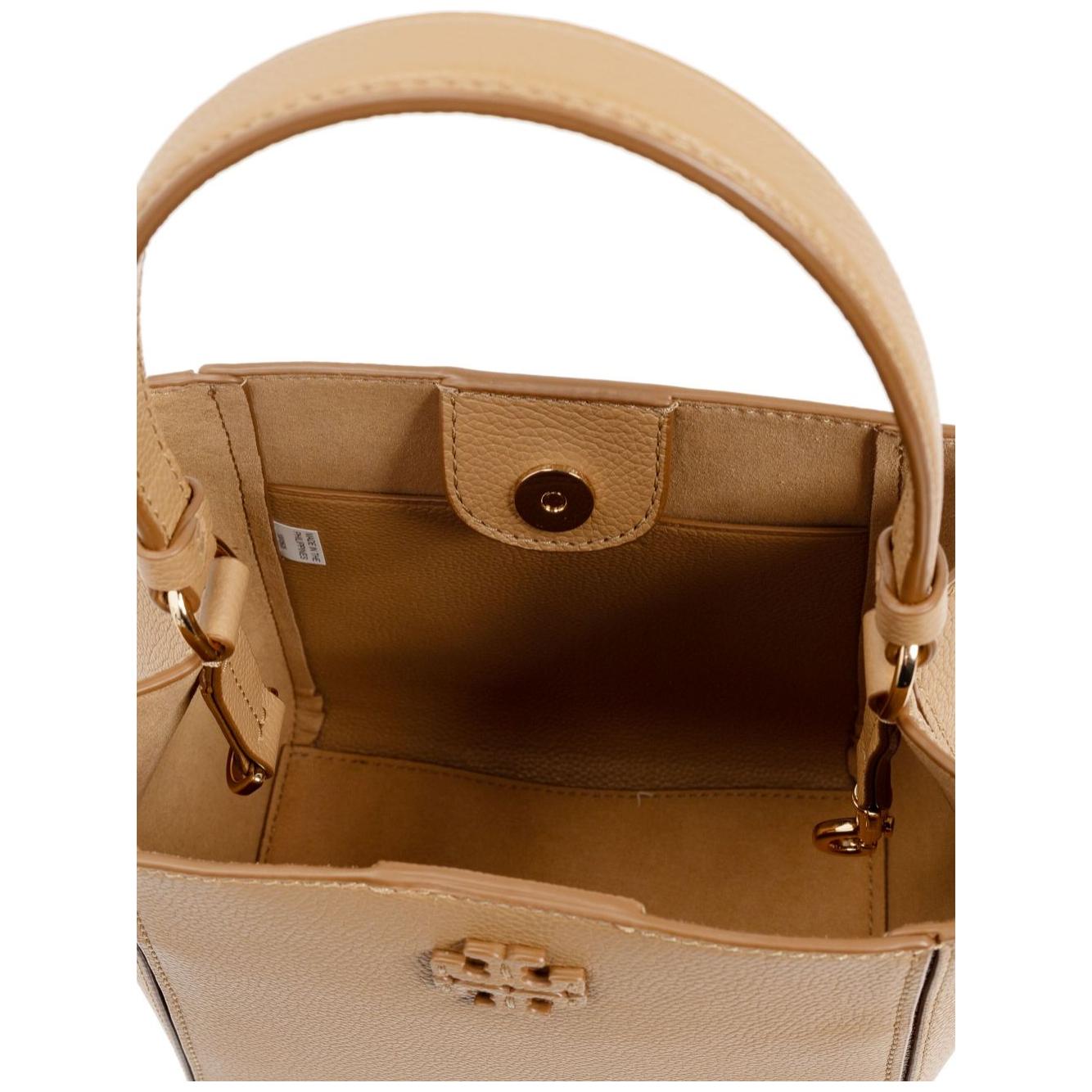 Tory Burch camel brown calf leather grained Bag Shoulder Tory Burch